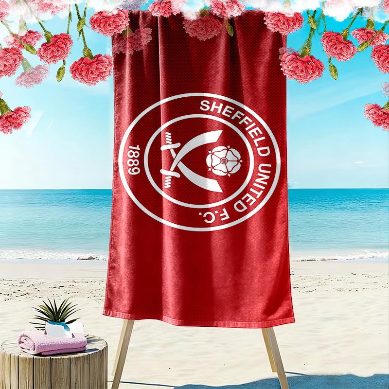 Sheffield United F.C Print Beach Towel, Large Soft Quick Dry Towel for Beach Camping Swimming