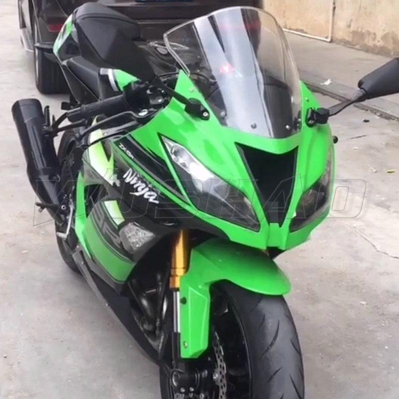 Motorcykel ZX6R Vindruta Dubbelbubbla För Kawasaki Ninja ZX-6R 636 ZX 6R ZX636 2009 2010 -