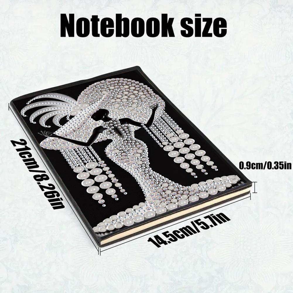 Diamond Painting Diary Book 50 Pages Crystal Notepad Sketchbook A5 Size 5D DIY Diamond Art Painting Notebook Kit
