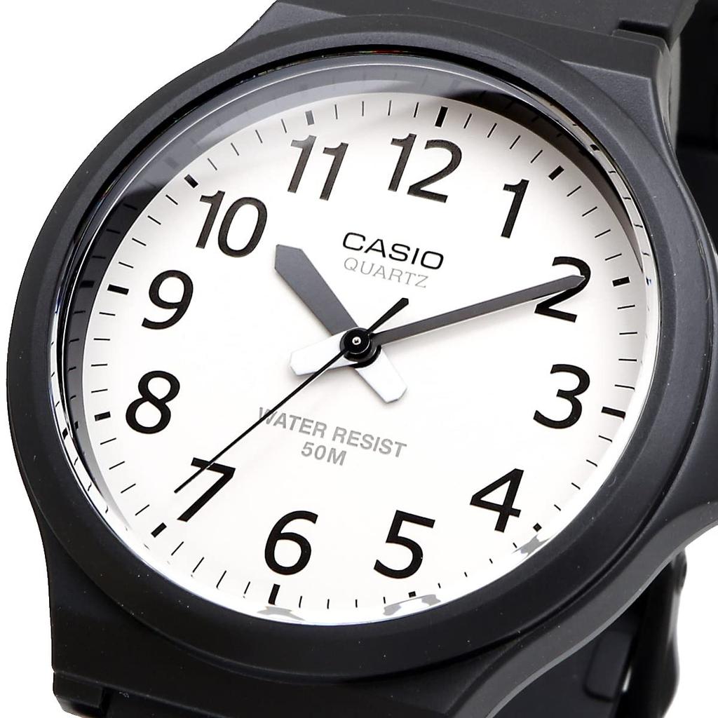 Casio Men's Standard Analog Quartz Watch MW-240-7BV Black/White, No Gift Box, International Model [Parallel Import]