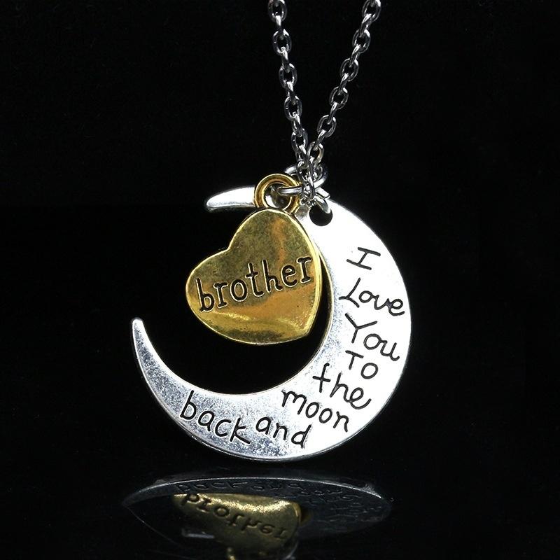 Rose Heart & ( Mom Dad Brother Son Aunt Uncle Sister Daughter Grandma Grandpa)Necklace LS