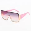 European and American Fashion New One-piece Large-frame Sunglasses Personalized Wide-sided Ins Street Shooting Catwalk Glasses Male Internet Celebrity