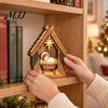 Stable Solid Wood Crafts 3Pcs Wooden Nativity Scene Decor, Christmas Manger Ornaments, Holy Family Vintage Style Xmas Ornaments Baby Jesus Tabletop