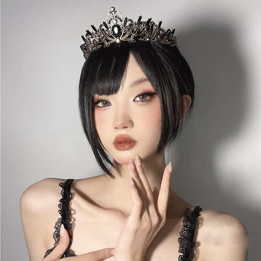 Baroque Crystal Queen Princess Tiara Korean Style Headband Bride Crown Women Hair Accessories