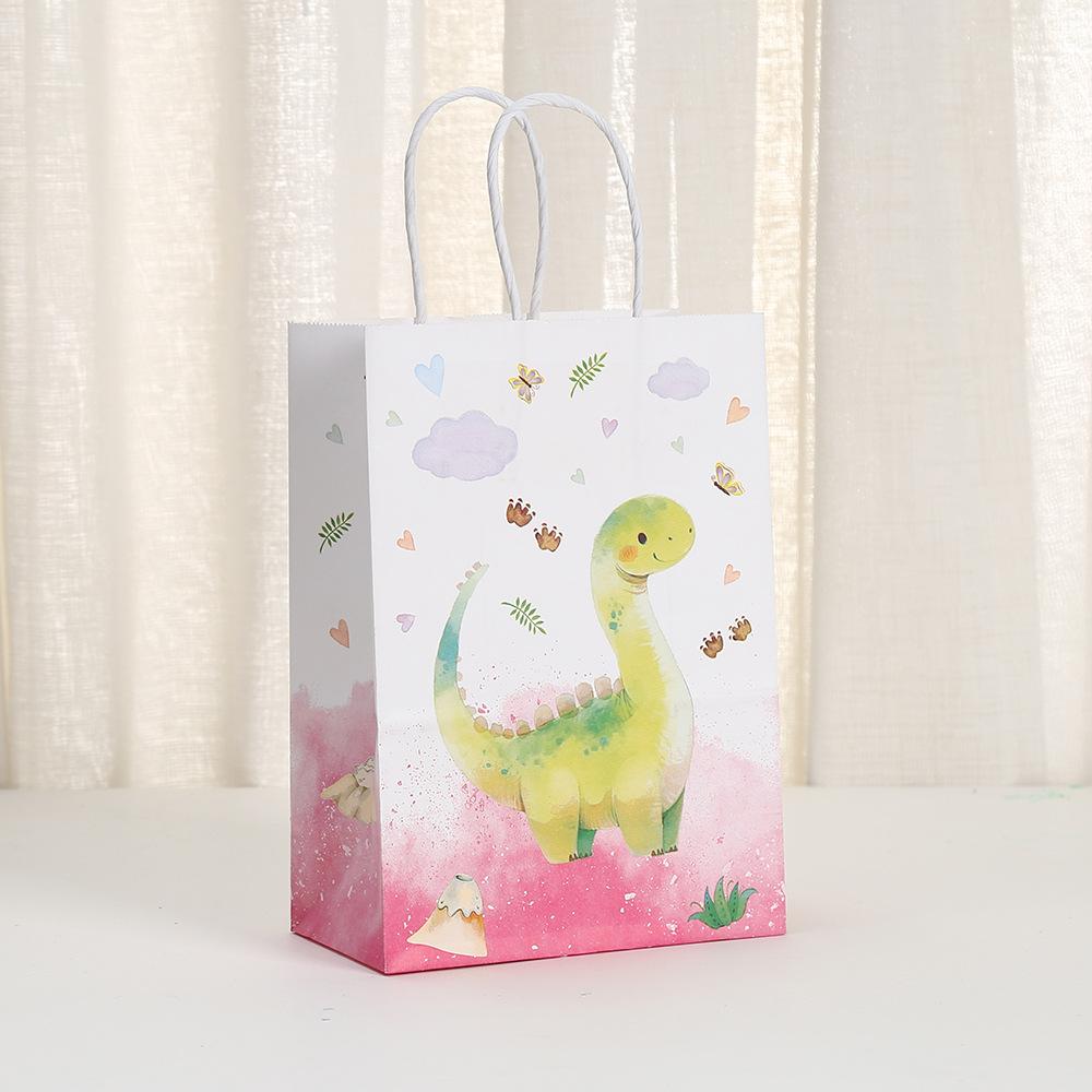 StoBag, Dinosaur Themed Reusable Paper Tote Favor Bags, 12/30Pcs, Perfect for Children's Day, Kids’ Birthday Parties and Gifts!