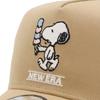 New Era 9FORTY Trucker Mesh Cap Camel Peanuts Snoopy ONSPOTZ and 9FORTY Stylish Streetwear Travel Sun Gift Idea A-Frame (14676942, NER36C4691), Beige,