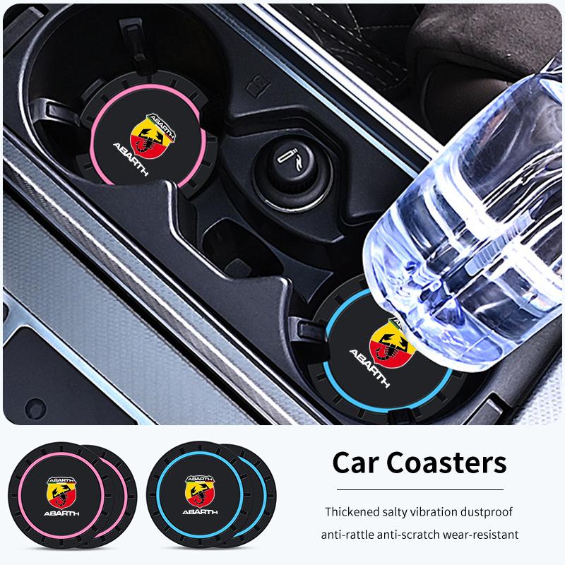Car Silicone Coaster Mug Drinks Non-Slip Mat Mute Pad H Accessories For Fiat Abarth Grande Punto Tipo Stilo Ducato Palio 500x Brav