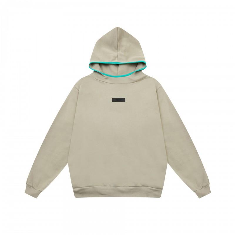 Unisex FOG Icon Double-Line Hoodie Cotton Warm Fleece Lined Crewneck Sweatshirt Winter Streetwear