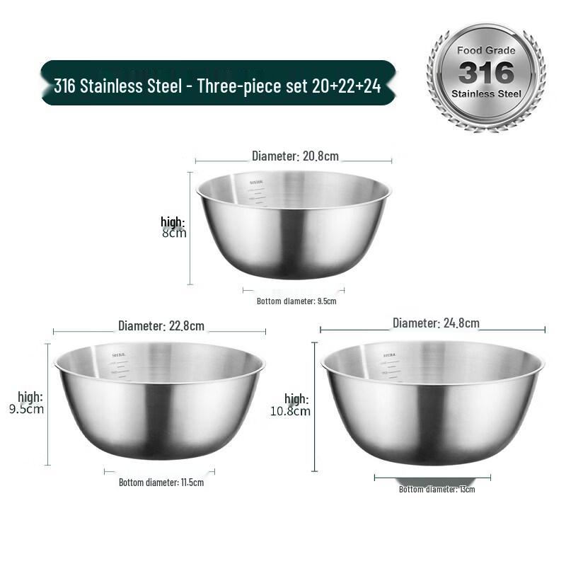 ZISIZ Food Grade Stainless Steel Basin