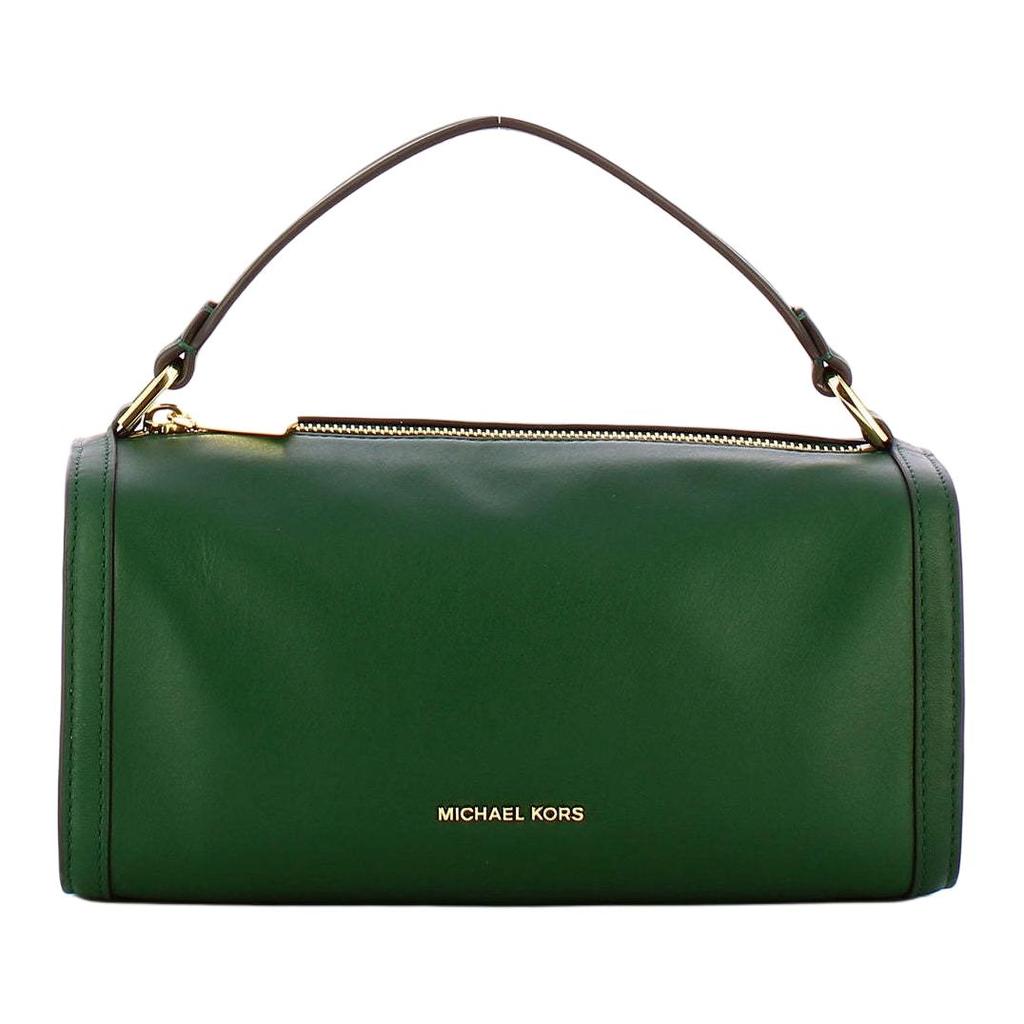 Michael Kors MK Orchard Gold Hardware Zipper Closure Leather Shoulder Crossbody Handbag Small Women Handbag Green 32F4G5OC5L-BOSCO