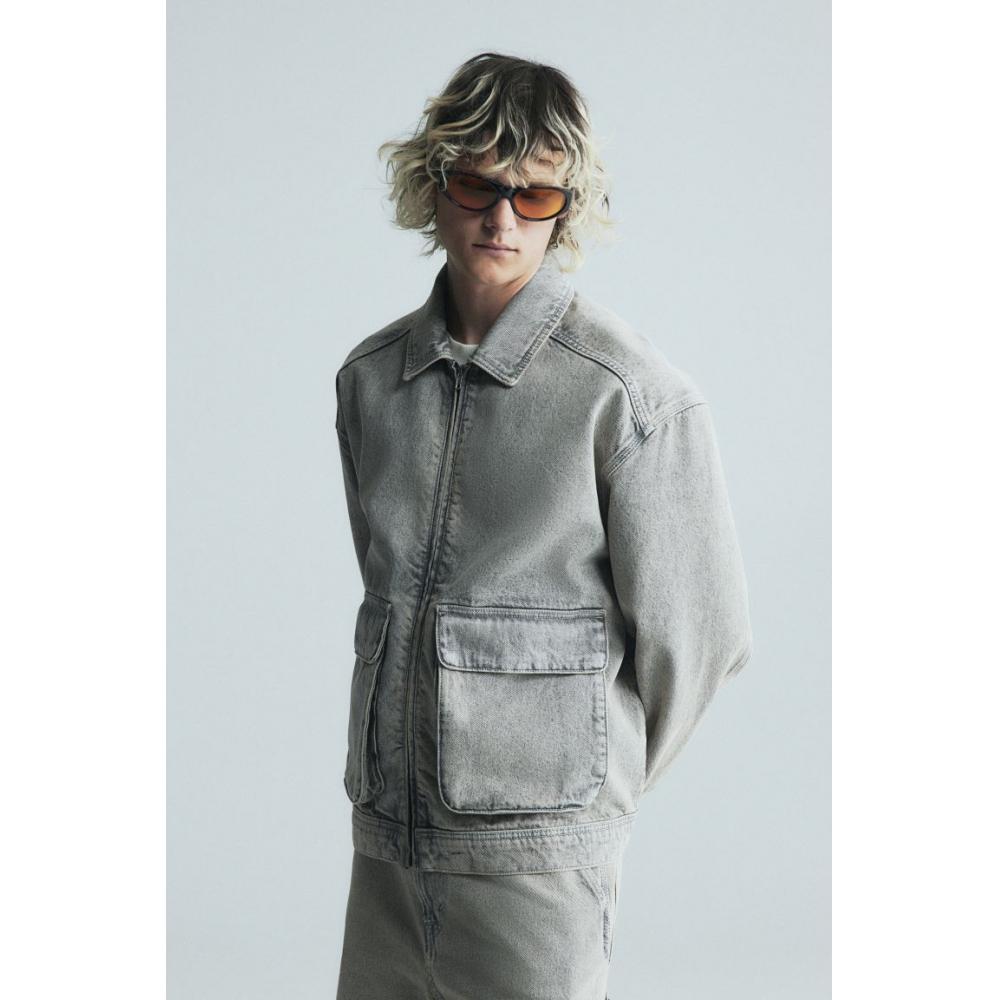 

Куртка HM Loose Fit deniM Walker бежевая S