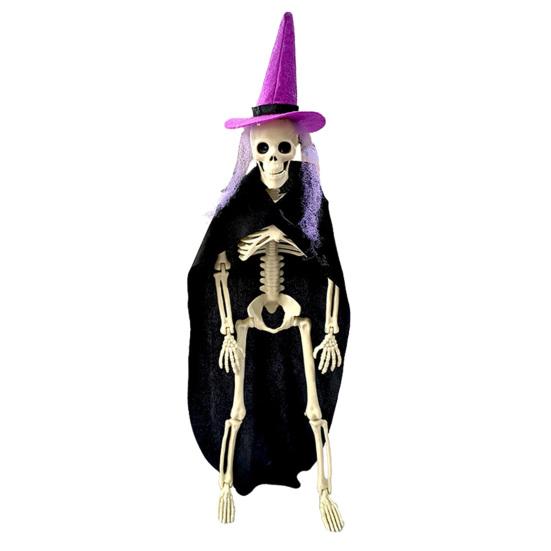 Halloween Skeleton Full Body Posable Joints Ornament Realistic Horrible Skeleton Figure Statue Party Haunted House Supplies