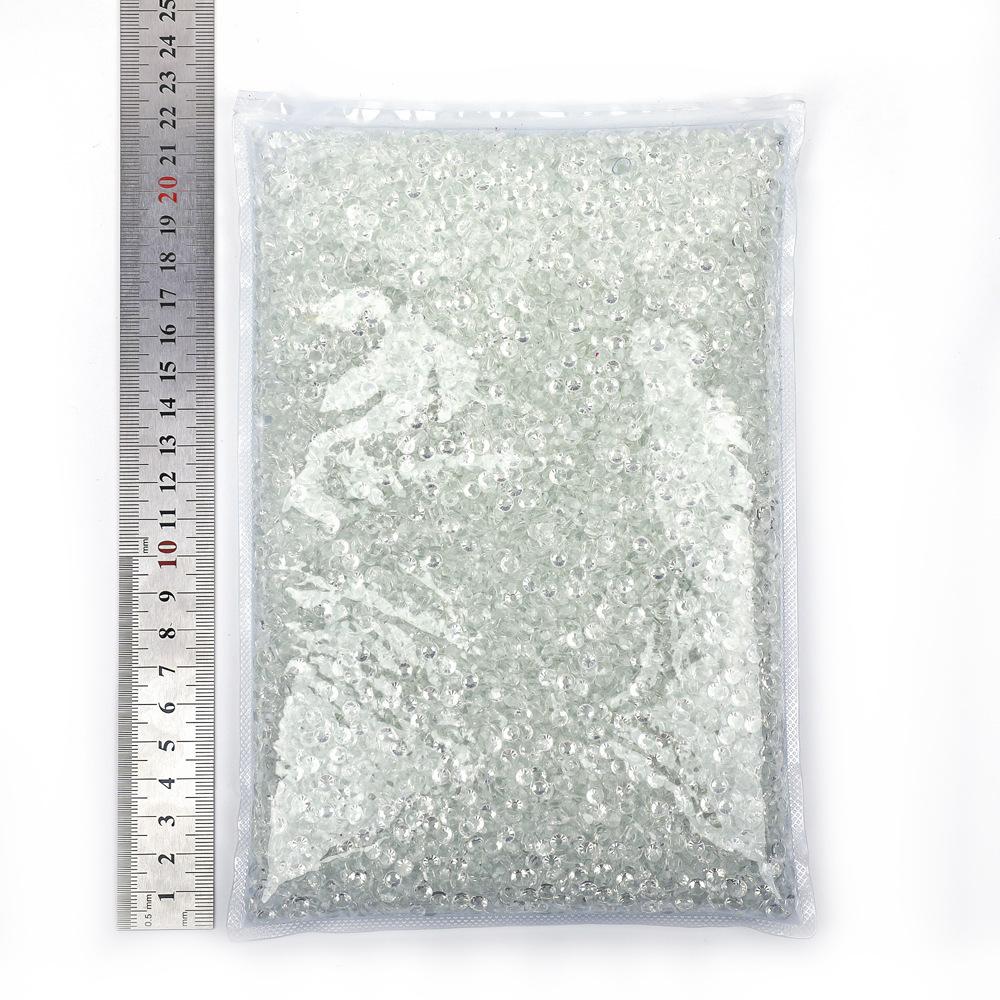Weichen Rhinestone Big Bag White White Ab Color Flat Bottom Diamond Glue Bare Crystal Glass Nail Art Decoration