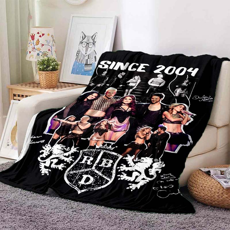 New 3D Printed Flannel Blanket Featuring R-RBD band/K-POP Style, Perfect for Home Use, Sofa Beds, or As a Birthday Gift.
