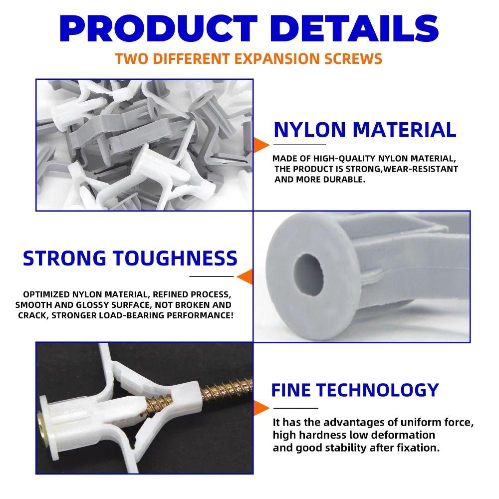 Plastic Airplane Expansion Pipe Self Tapping Fixed Tools Hardware Expansion Tube Nails  Hollow Wall