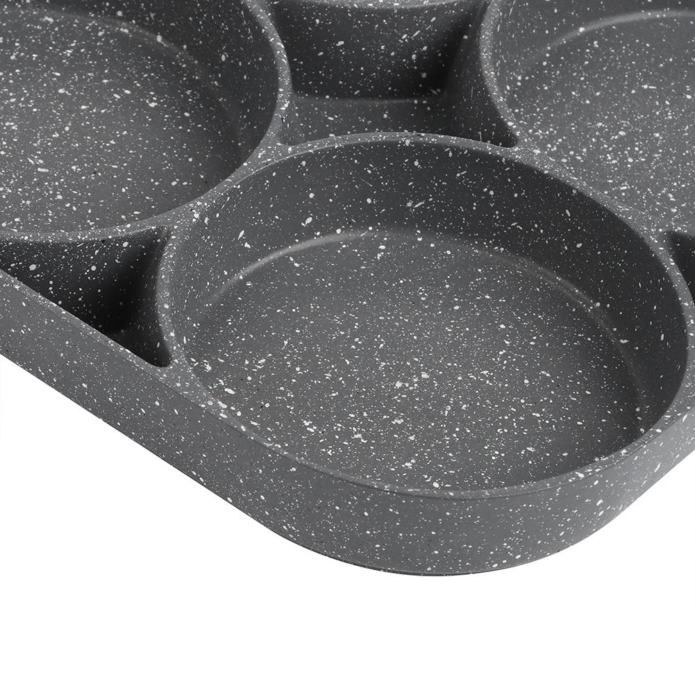 Kitchen Breakfast Pancake Cooking Pan Aluminum Frying Pan Mold for Egg Hamburger with Handle(Open Fire Induction Cooker