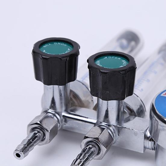 Argon Arc Schweißen Doppel-rohr Durchflussmesser Gas Regler Manometer Druck Minderer