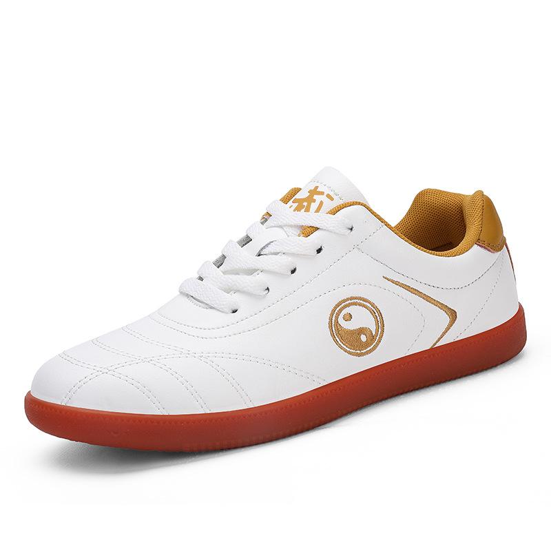 Shoes Soft Leather Tai Chi Shoes Men's and Women's Martial Arts Shoes Non-slip Tai Chi Kung Fu Sneakers