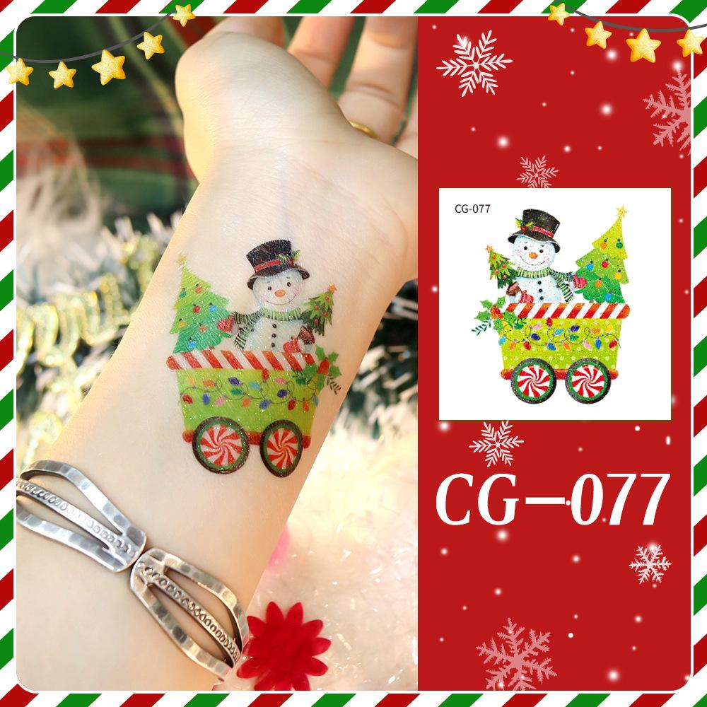 Ruikalong Christmas Cartoon Temporary Tattoo Stickers for Face and Arms