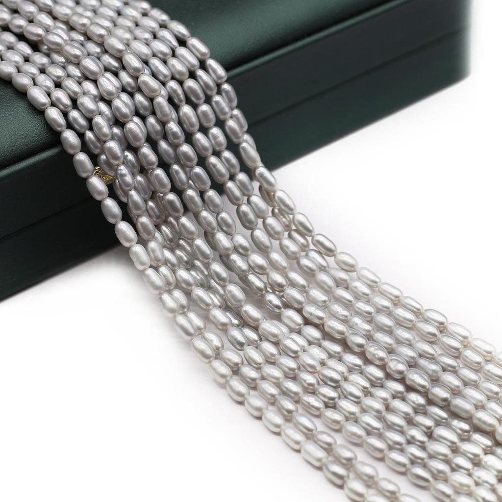 AA Freshwater Pearl Grey Isolation Pearl 3-4mm For Jewelry Making DIY Bracelet Earrings Necklace Accessory