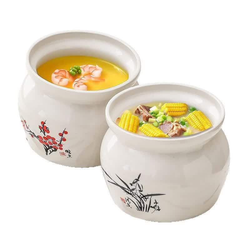 Ru Han Ceramic Double Boiler Stew Pot Set