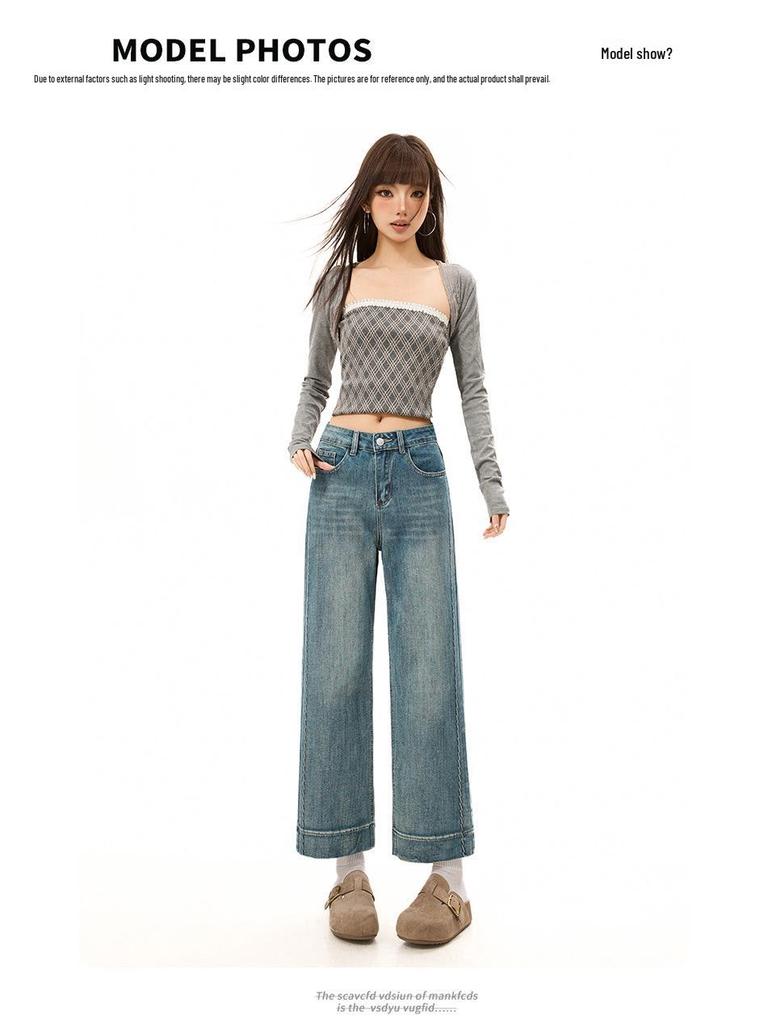 Women's Petite Retro Cropped Wide-Leg Jeans - Spring/Summer 2026