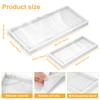 2Pcs Bathroom Vanity Tray Silicone Bathroom Tray for Counter Perfume Key Trinket Ring Tray Decor Soap Dispenser Countertop Tray
