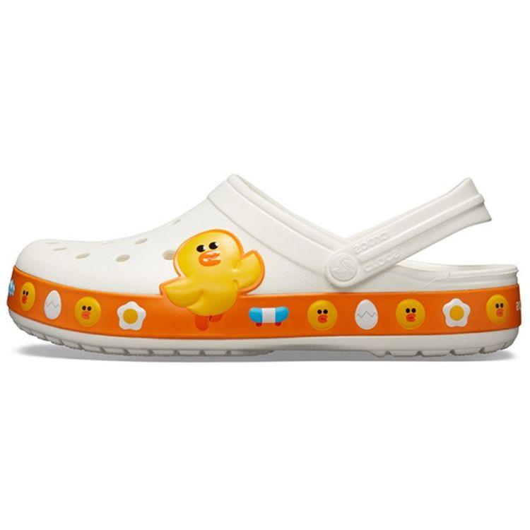Crocs Classic Clog Line Friends EVA Round Toe Perforated Shoes Unisex Clogs White Yellow 205791-100