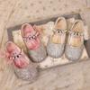 New Rhinestone Bow Soft Bottom Crystal Shoes Children's Small Leather Shoes
