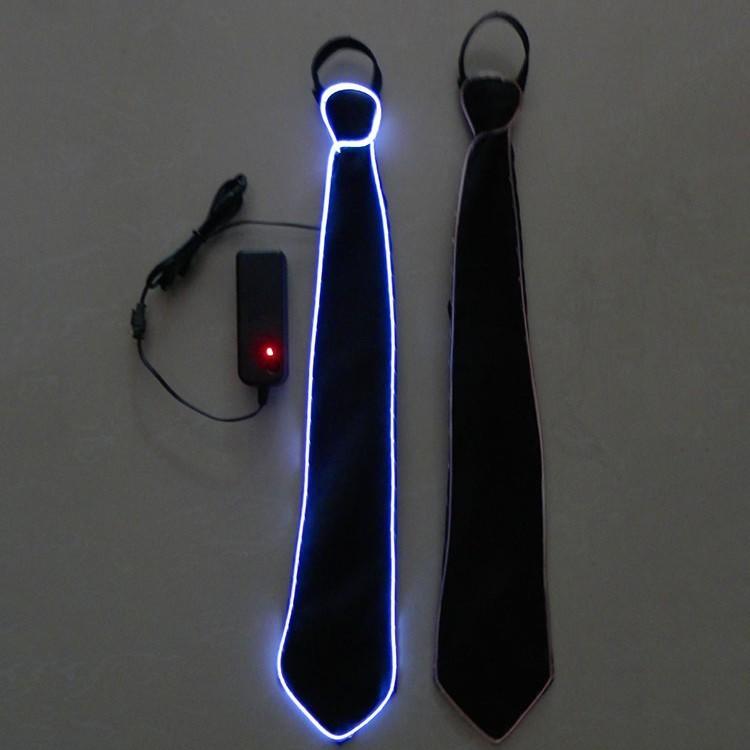Led Glow Tie Vibrant Colorful Light-up Tie For Parties Bars And Ktv Events