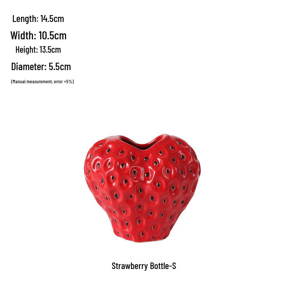 Čínská červená keramická váza ze poloviny století - Novoroční speciální ozdoba pro obývací pokoj nebo svatební aranžmá ze sušených květin