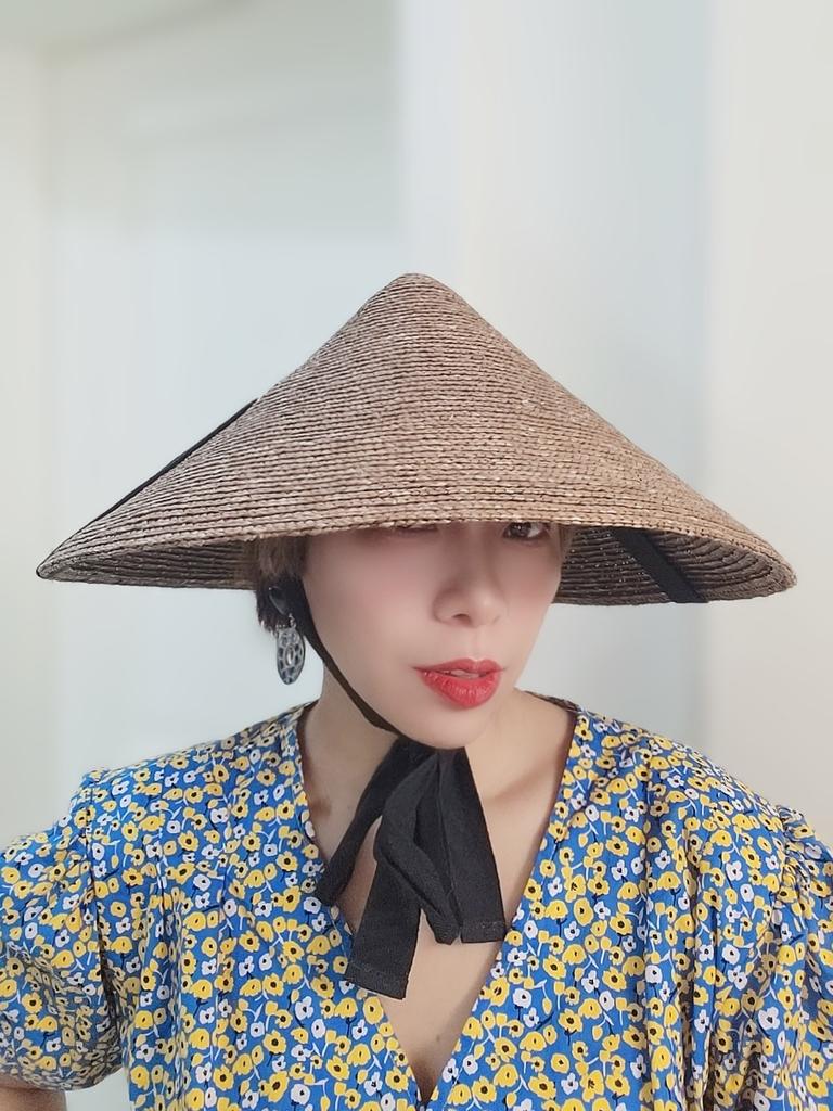 Holiday Style Big Brim Strap Black Brown Straw Hat Straw Hat Women'S Summer Sunshade Sun Protection Beach Sun Hat