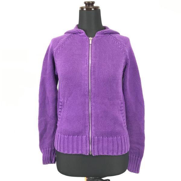 

Ralph Lauren Sport Cotton Zip-Up Knit Hoodie Women M Purple Authorized Retail