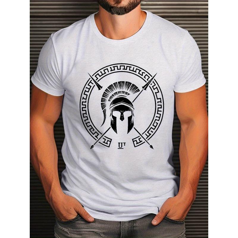 

European sizes Summer Style Printed Trendy Casual Short Sleeve Mens T-Shirt, Versatile Comfortable Top for Men, Casual T-Shirt 4XL білий