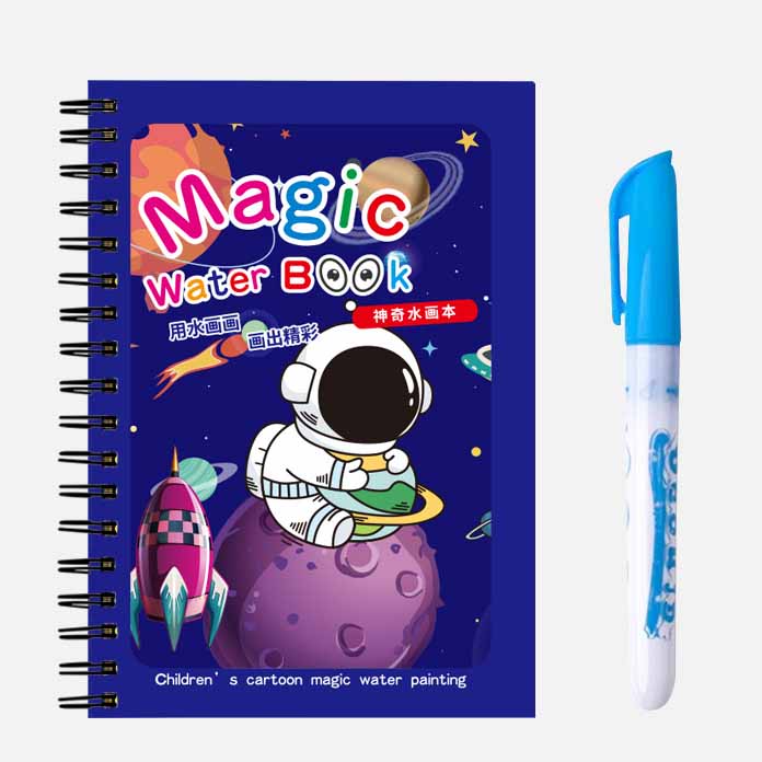 Magic Water Drawing Book Kids Reusable DIY Doodle Coloring Toy Mess-Free No Ink Needed Perfect for Toddlers Preschoolers