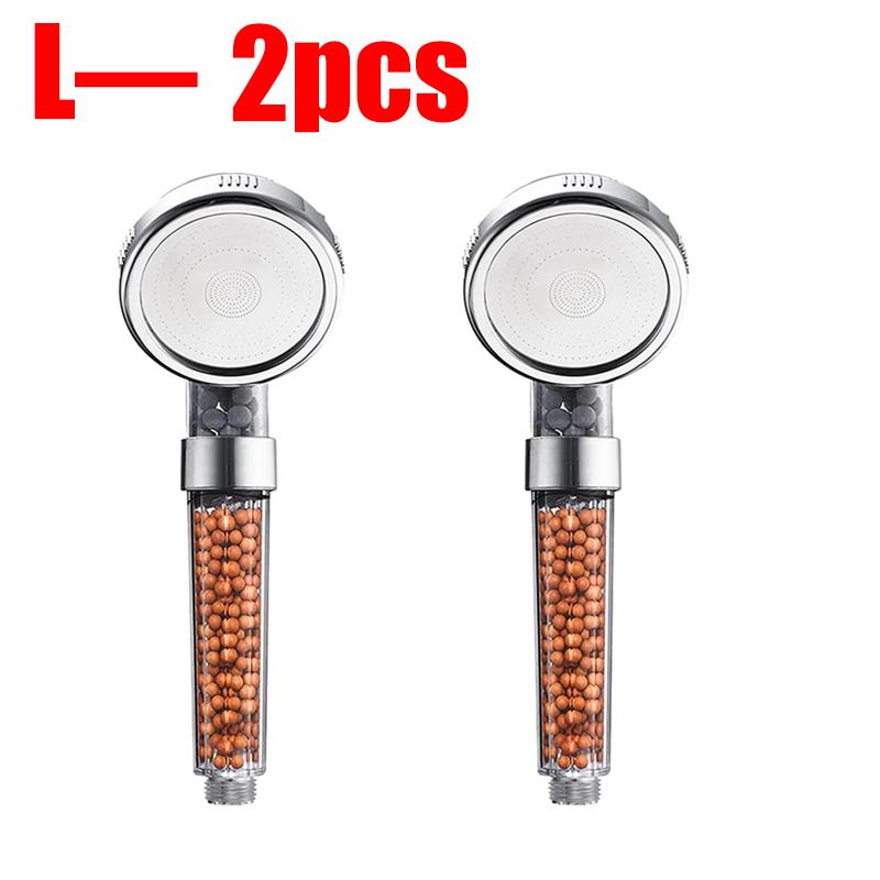 1-3Pcs Filtered Shower Head Bathroom ABS High Pressure Water Saving Spray Handheld Clear Showerheads with Filter Beads