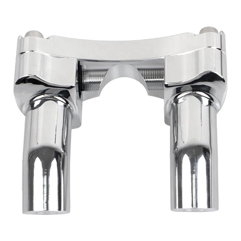 A16P-Chrome 4" Tall Handlebar Risers Top Clamp For  Tour Glide Dyna Road King Aluminum Handlebar Riser Handlebar Riser