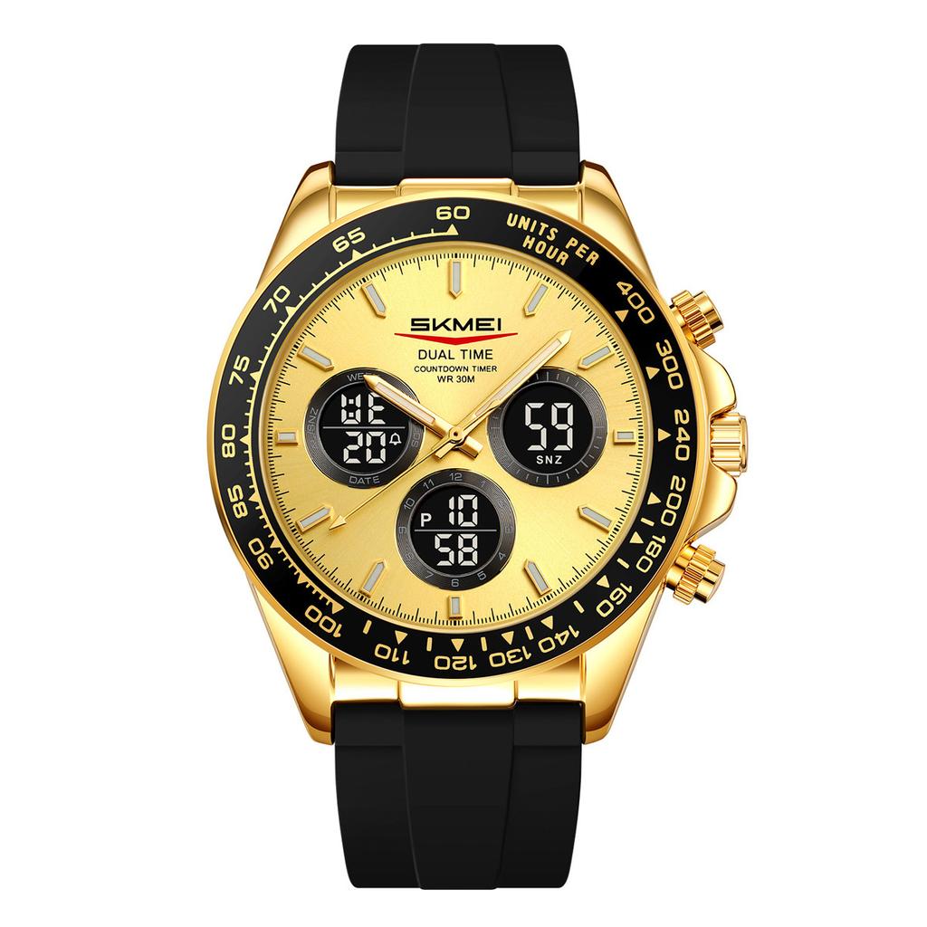 Men's business silicone tape watch multi-functional luminous waterproof electronic watch manufacturer