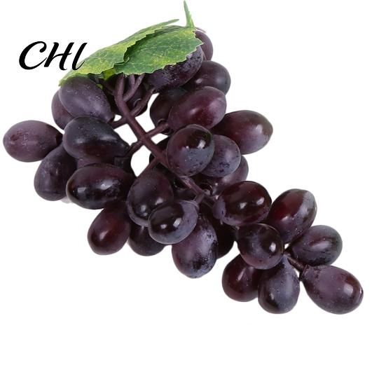 1 Bunch Fake Grape Artificial Plastic Lifelike Faux Fruit Home Garden Decoration