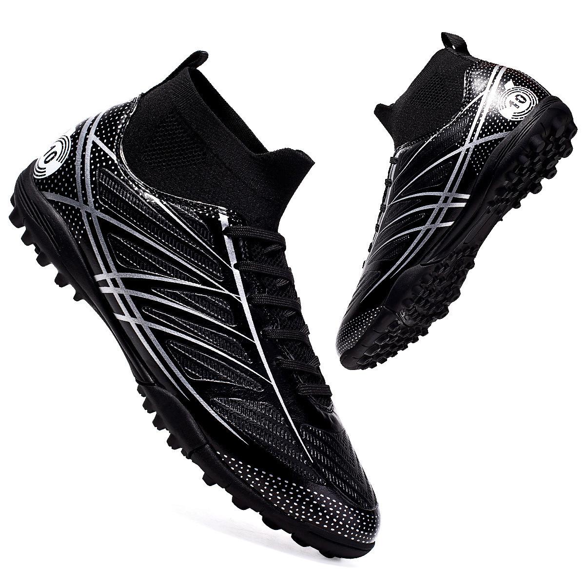 

Children s spring breathable student flying weaving 2025 new football shoes high-top professional training shoes football shoes 46