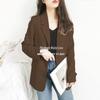 2025 Korean Style Women's Chic Casual Loose Long Sleeve Suit Top for Spring and Autumn