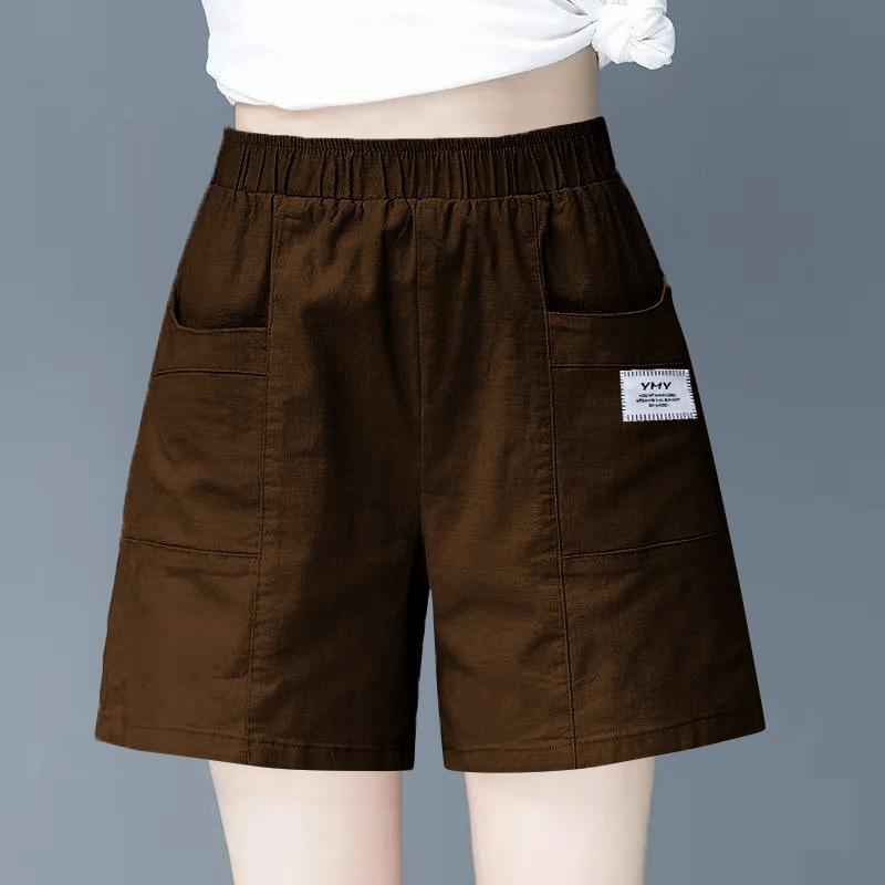 Summer Shorts Women's High Waist Wide Leg Pants Thin Loose Fifth Pants Ins Fashion Leisure Sports Commute