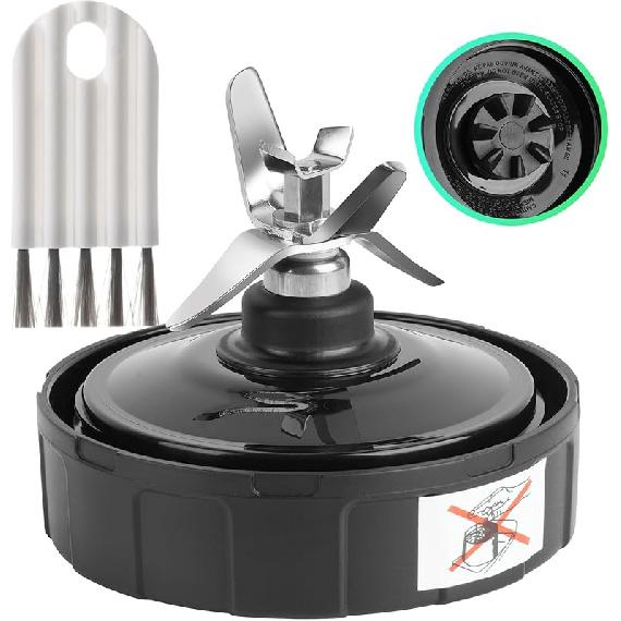 

2025 Upgrade 2 * 24oz Ninja Blender Cups Replacement with 2*To-Go and 7 Fins Extractor Blade Lids compatible with Nutri Ninja Blenders, Blender 7 Fins Extractor
