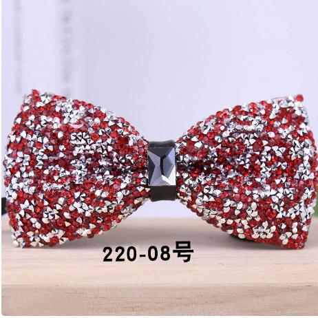 Многоцветный галстук-бабочка, украшенный стразами One Size