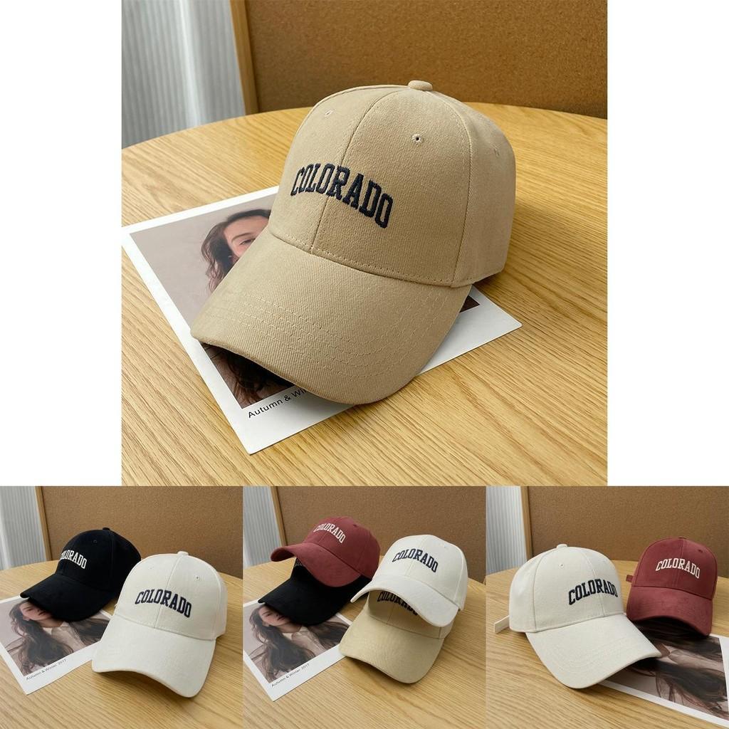 Simple Solid Color Letter Embroidery Women Summer Casual Sunshade Baseball Cap For Casual Outdoors