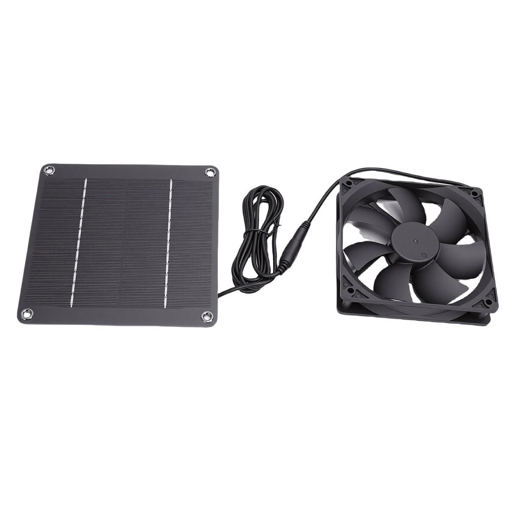 Solar Panel Fan Kit Solar Powered Exhaust Ventilation 4W for Small Greenhouses Sheds Pet Houses