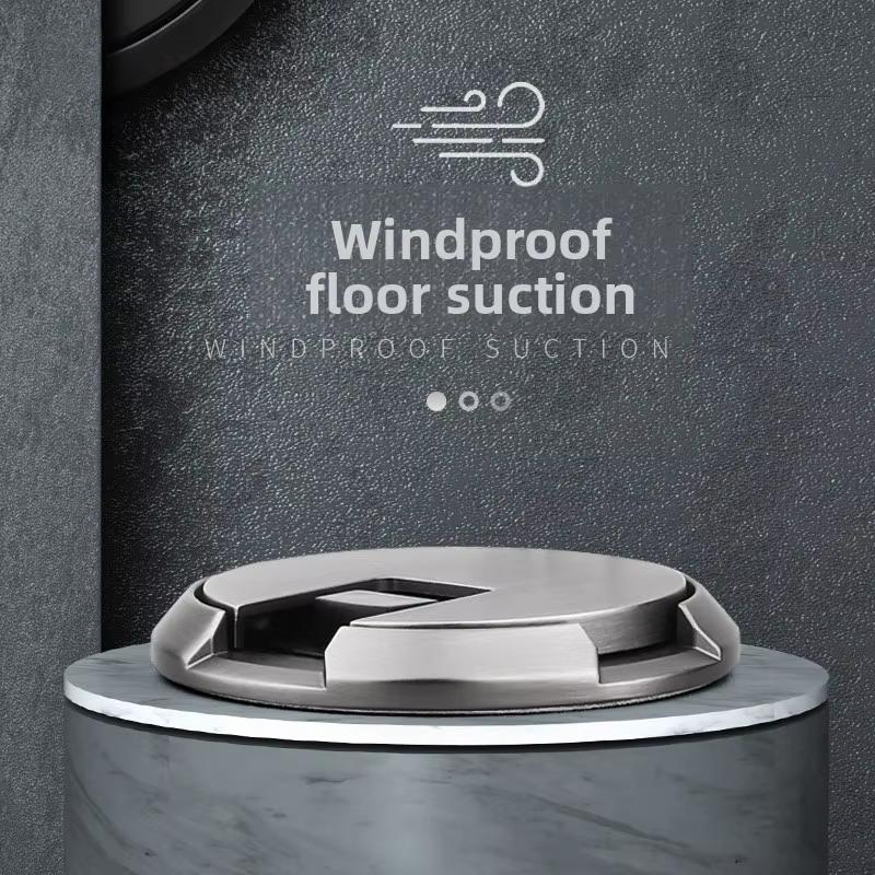 Professional Zinc Alloy Mechanical Modern Minimalism Buffer Mute Ground Suction Door Stopper Commercial Office