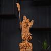 Taihang Cliff Cypress Wood Guan Yu Martial God of Wealth Carving: Solid Wood Desktop Ornament