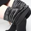 Women's Fleece Leggings Solid Color Regular Size Jean Look Jeggings Tights for Autumn and Winter