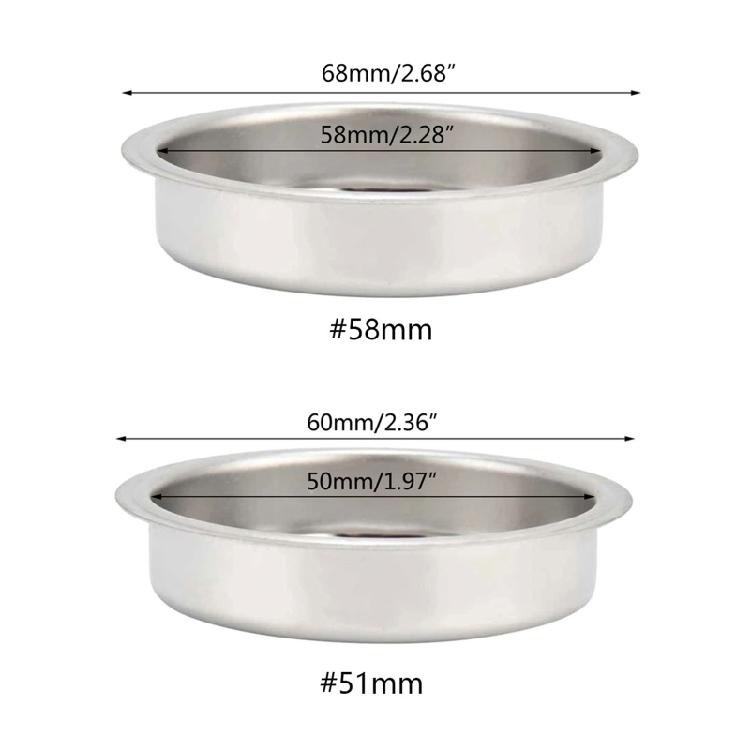 Coffee Machines Blind Filter 51mm/58mm Stainless Steel Material for Coffee Maker